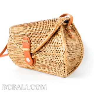 purses batural straw rattan bags handmade women style classic
